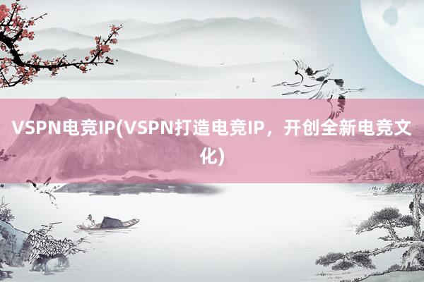 VSPN电竞IP(VSPN打造电竞IP，开创全新电竞文化)