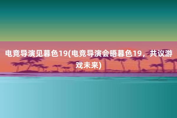 电竞导演见暮色19(电竞导演会晤暮色19，共议游戏未来)