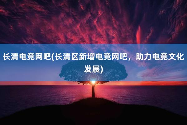 长清电竞网吧(长清区新增电竞网吧，助力电竞文化发展)