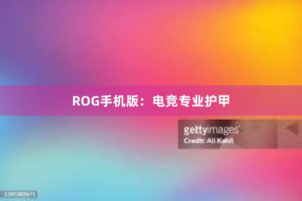 ROG手机版：电竞专业护甲