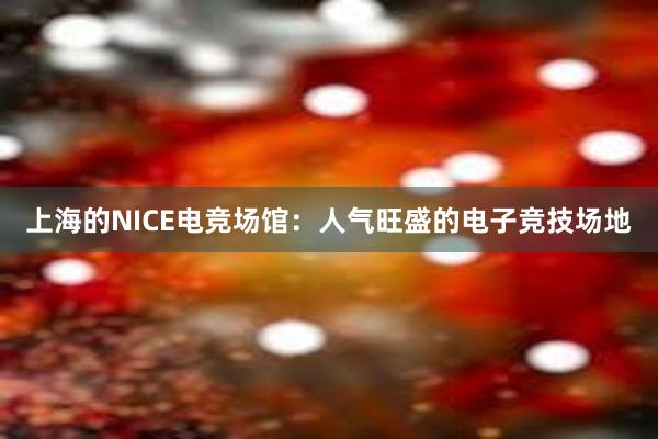 上海的NICE电竞场馆：人气旺盛的电子竞技场地